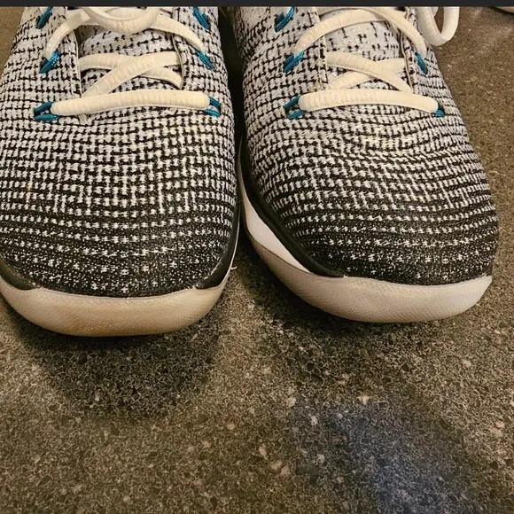 White and Black Basketball Sneakers