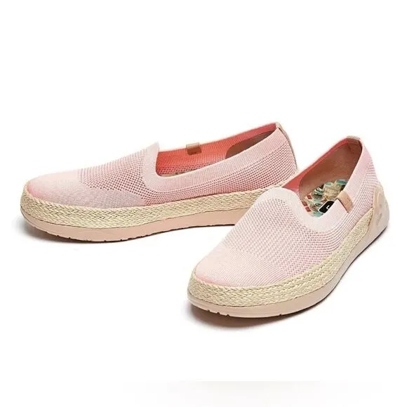 Women NWT UIN Slip On Shoes Knit  Comfortable Loafers &quot;Marbella II Pink&quot; 133