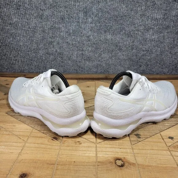 Womens ASICS Gel Nimbus 24 Pure Triple White Running Shoes 1012B201-100 Size 11