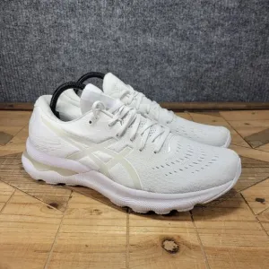 Womens ASICS Gel Nimbus 24 Pure Triple White Running Shoes 1012B201-100 Size 11