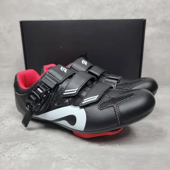 Womens Peloton Cycling Shoes Size 39 US Size 8 Black Red With Box And Tools
