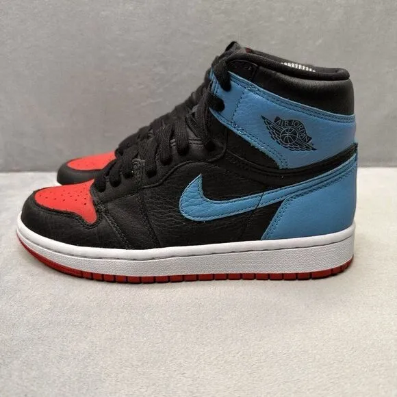 Womens Size 6 Nike Air Jordan 1 High OG Shoes UNC to CHI 2020 Red Blue Black