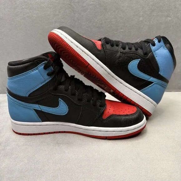 Womens Size 6 Nike Air Jordan 1 High OG Shoes UNC to CHI 2020 Red Blue Black
