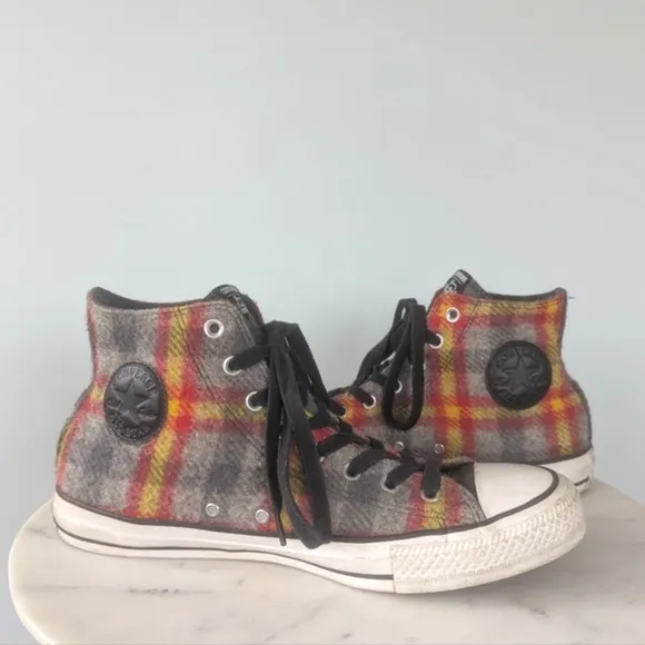 Woolrich X Converse Chuck Taylor Plaid Wool Hi Top Sneakers
