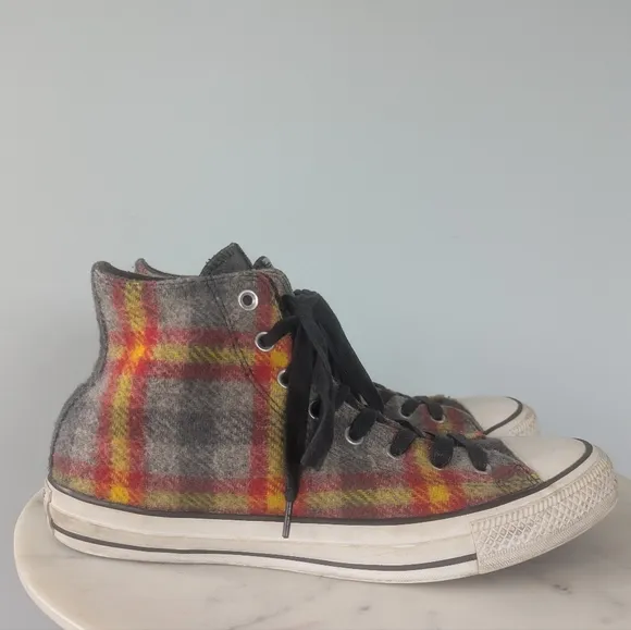 Woolrich X Converse Chuck Taylor Plaid Wool Hi Top Sneakers