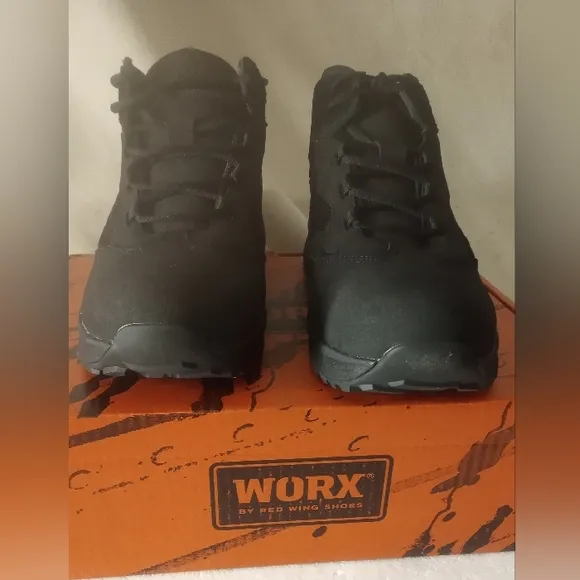 WORX BY RED WING STEEL TOE, SLIP RESISTANT SHOES Men's Size 12-W2-Style#5495.