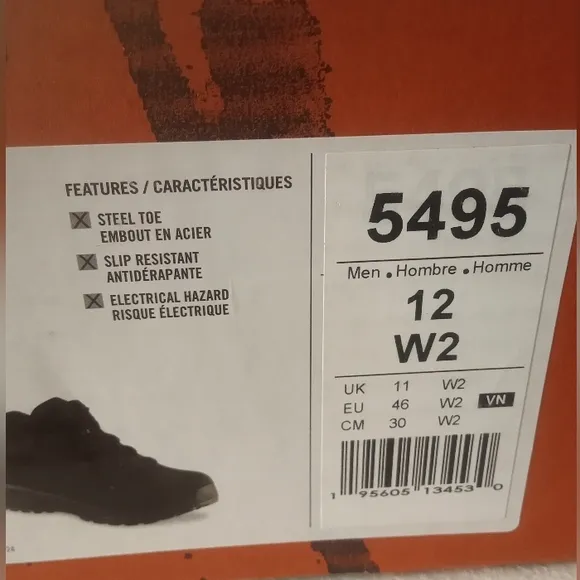WORX BY RED WING STEEL TOE, SLIP RESISTANT SHOES Men's Size 12-W2-Style#5495.